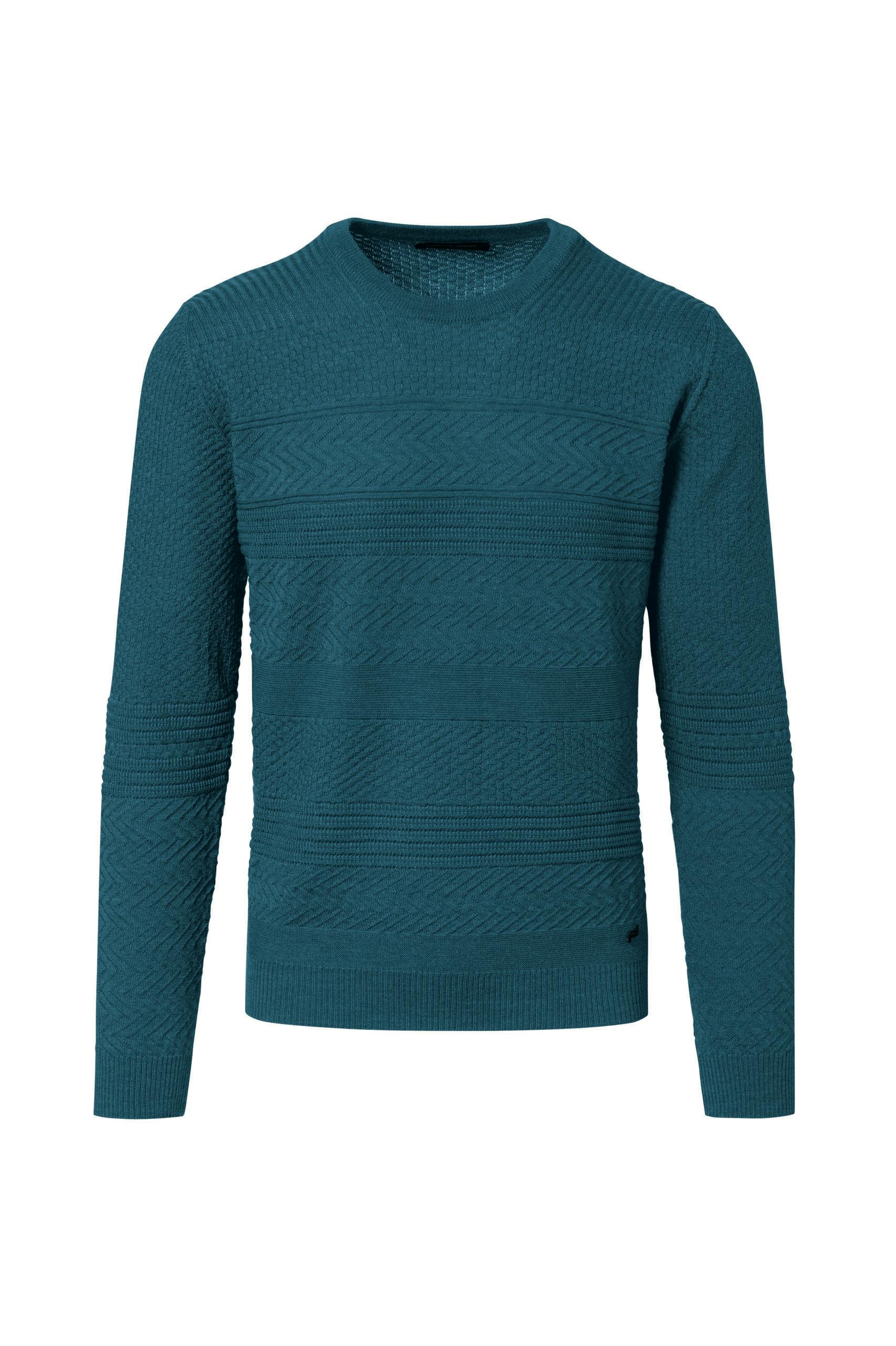 Porsche Design_FW19_M PD Pattern Mix Rebel Sweater blue M_front_345,00€