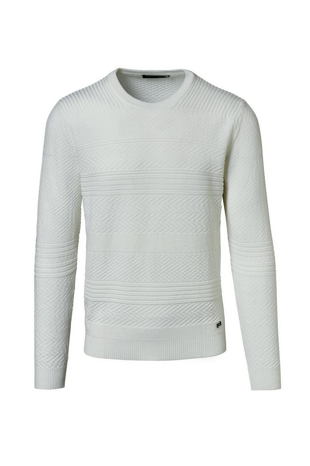 Porsche Design_FW19_M PD Pattern Mix Rebel Sweater white M_front_345,00€